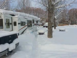 RV Refrigerator in Winter