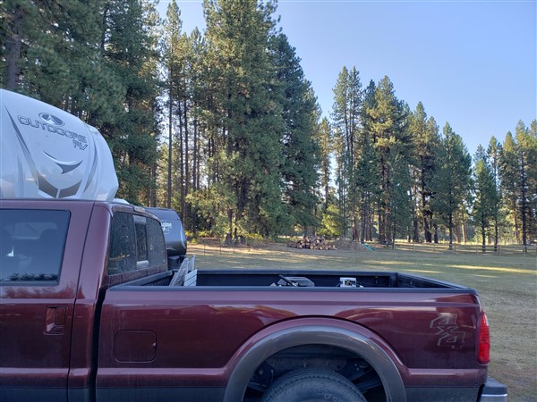 Plenty of open space at my Boondockers Welcome RV site in McCall